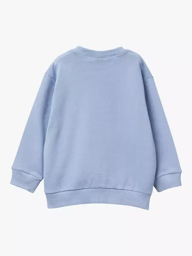 Детская флисовая толстовка с круглым вырезом Bluey, сине-разноцветная Benetton — фото 2