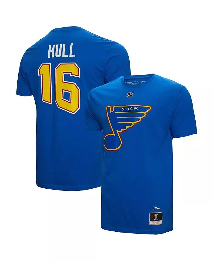 

Мужская футболка Brett Hull Blue St. Louis Blues с именем и номером Mitchell & Ness