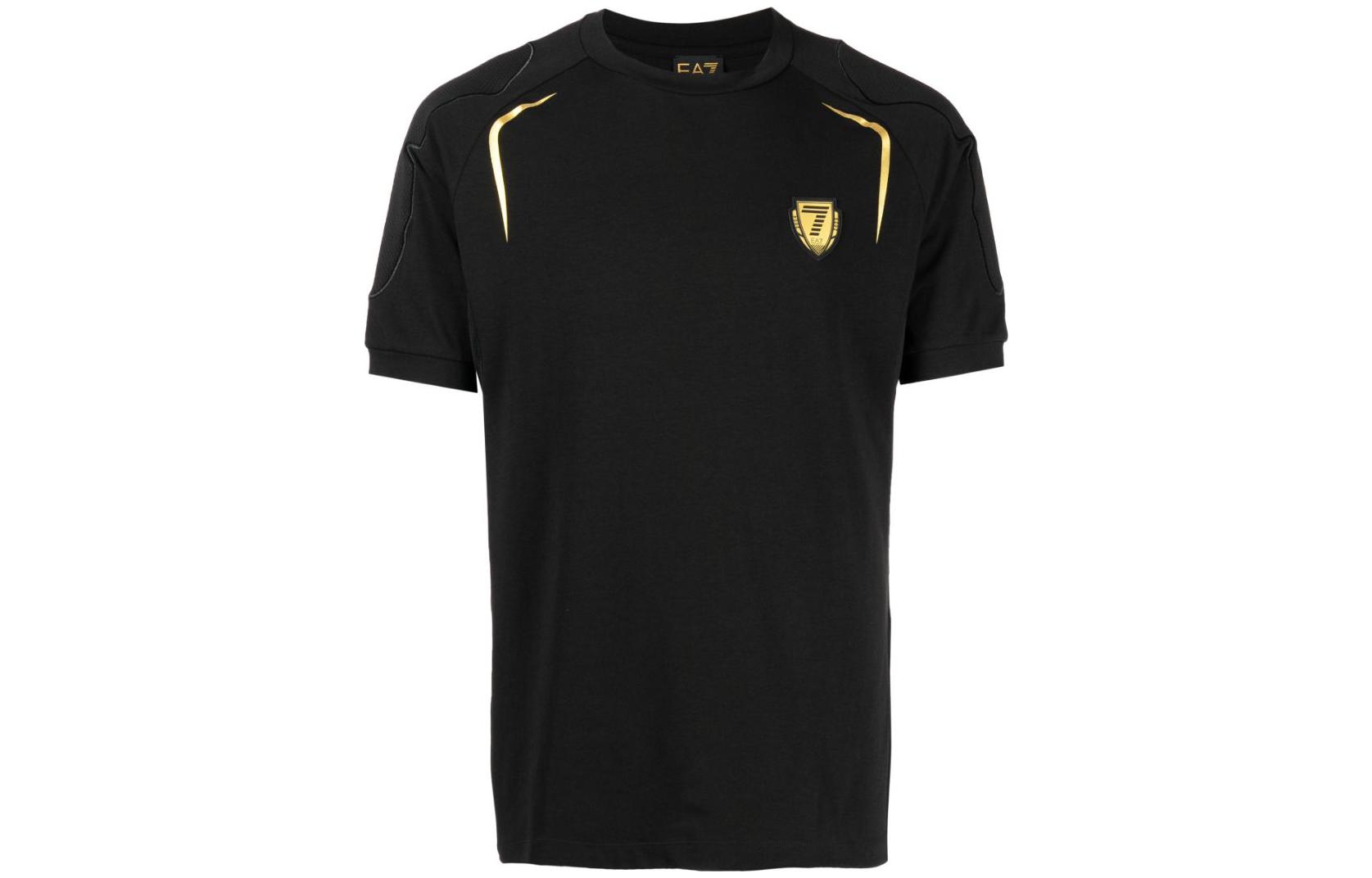 

EMPORIO ARMANI Футболка EA7 SS23 мужская черная, Черный, EMPORIO ARMANI Футболка EA7 SS23 мужская черная