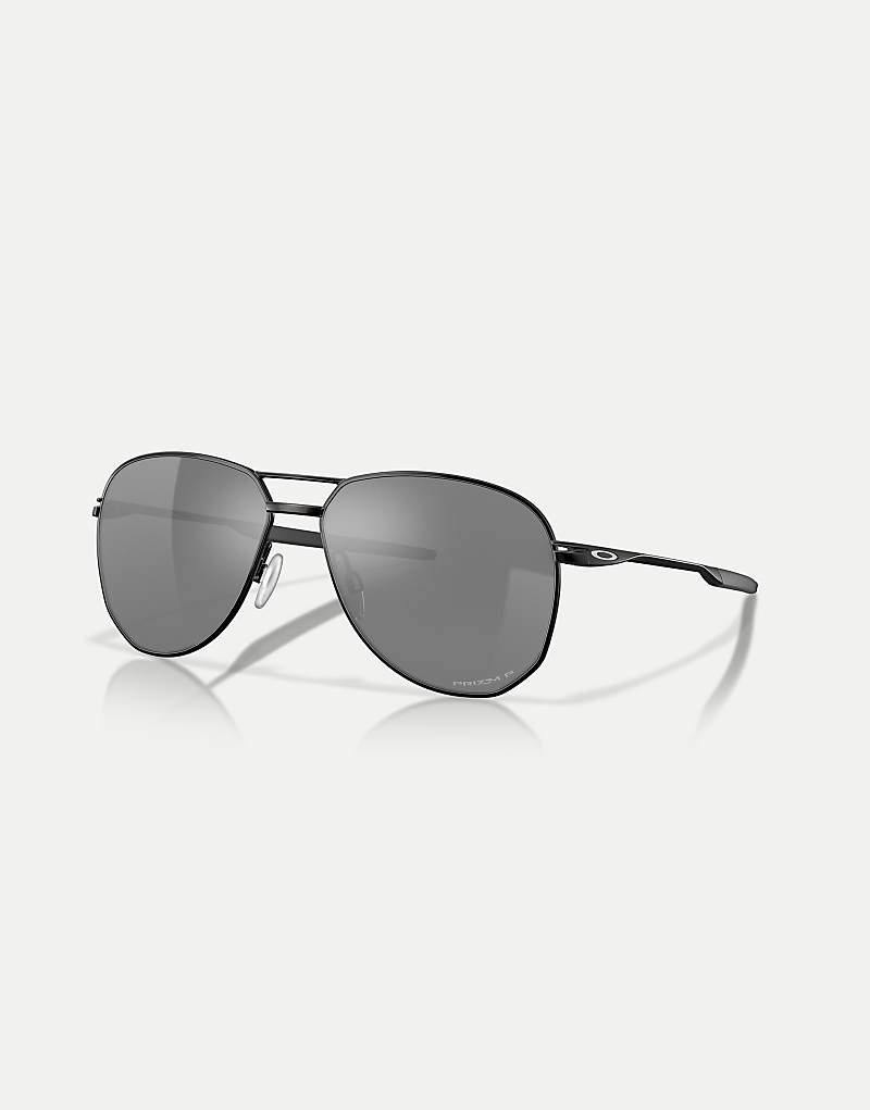 

Oakley - Contrail - Овальные солнцезащитные очки матового черного цвета с серыми зеркальными поляризационными линзами