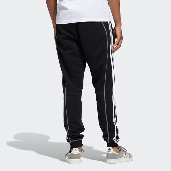 Спортивные штаны adidas originals Cntrst Stitch S Contrasting Colors Fleece Lined Stay Warm Bundle Feet Sports Pants Black, черный — фото 3