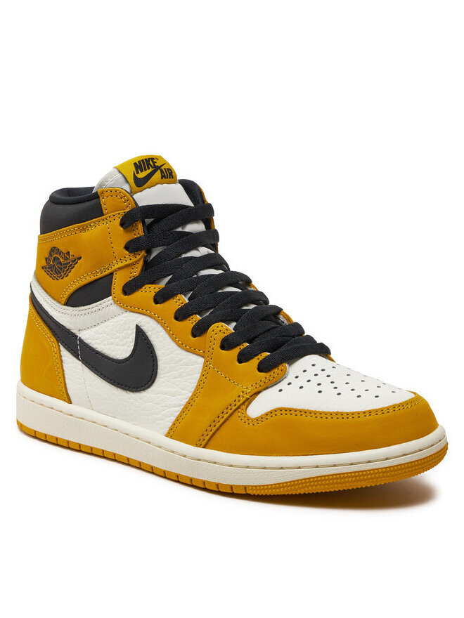 Кроссовки Nike Air Jordan 1 Retro High Og DZ5485 701 Blanco, оранжевый/белый — фото 2