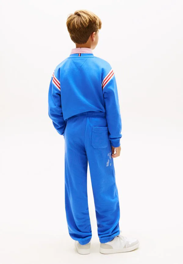 Спортивные штаны из махровой ткани с волнистым логотипом в виде флага Tommy Hilfiger, Empire Blue — фото 3