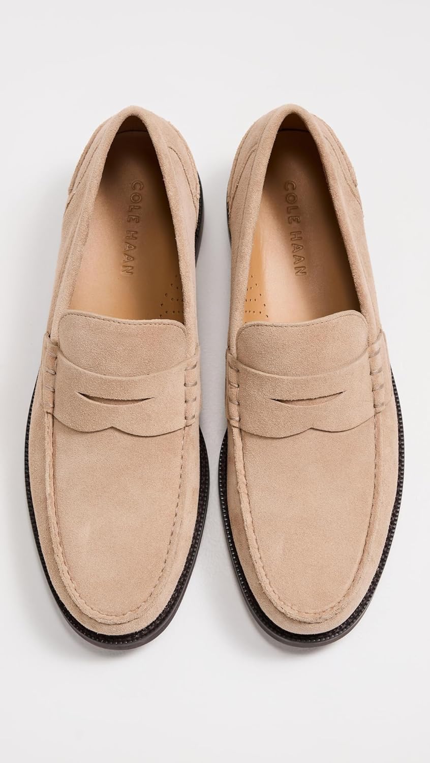 Мужские лоферы Cole Haan Pinch Prep Penny, бежевый/шоколадный — фото 4