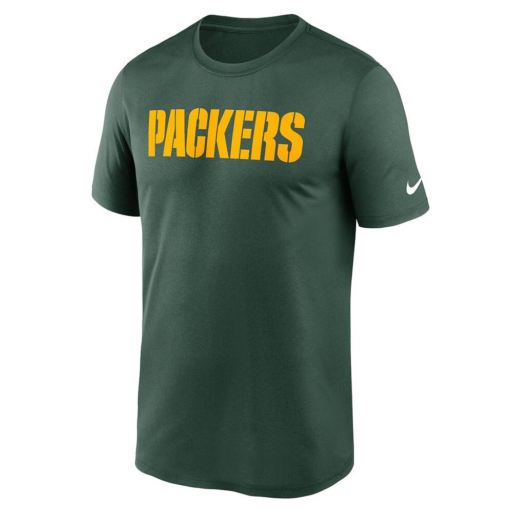 Мужская футболка Nike Green Green Bay Packers Primetime Legend Wordmark Performance, цвет Pkr Green — фото 3