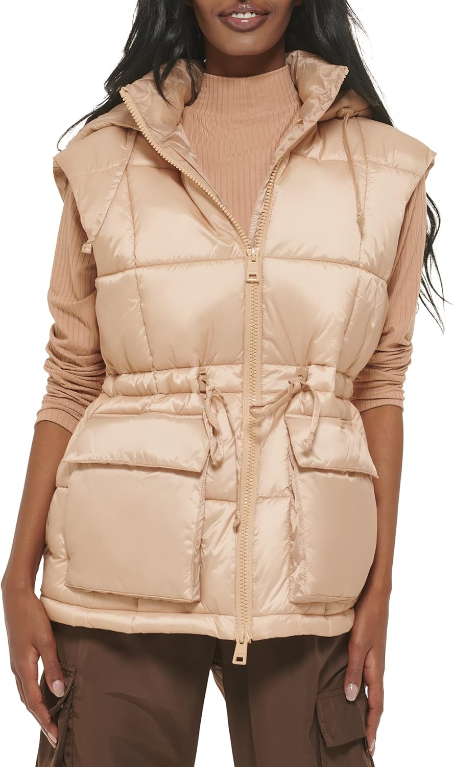 

Levi's Женская стеганая куртка Megan с капюшоном, Sesame Vest