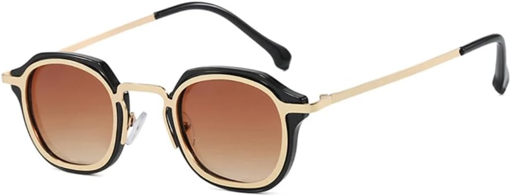 

Солнцезащитные очки с защитой UV400 | Маленькие круглые, в стиле панк, градиентная расцветка | для женщин и мужчин, для занятий спортом на открытом воздухе и вождения DSVIGF, Black Tea