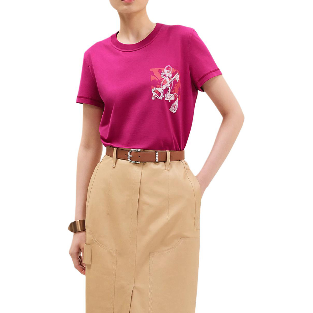 HERMES Футболка Women's Rose Red — фото 3