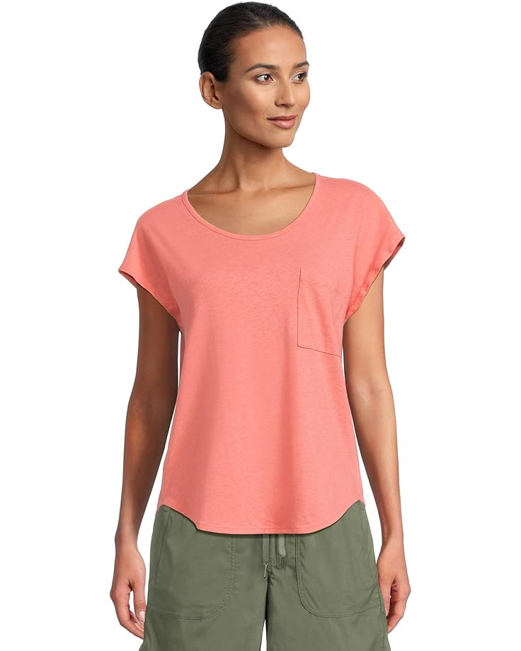 

Футболка L.L.Bean Cotton Linen Tee Scoop Neck, цвет Dark Salmon