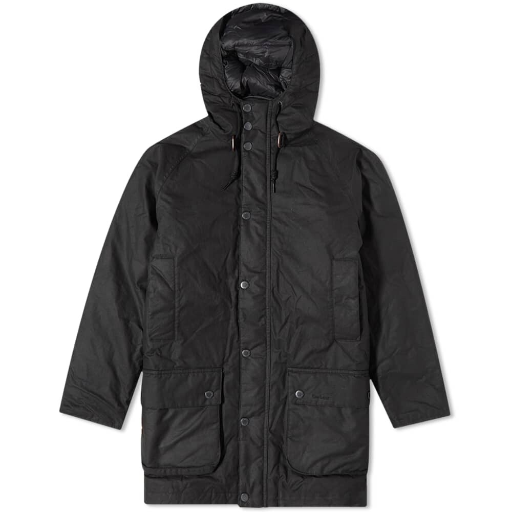 

Вощеная куртка Barbour Beaufort с капюшоном, черный