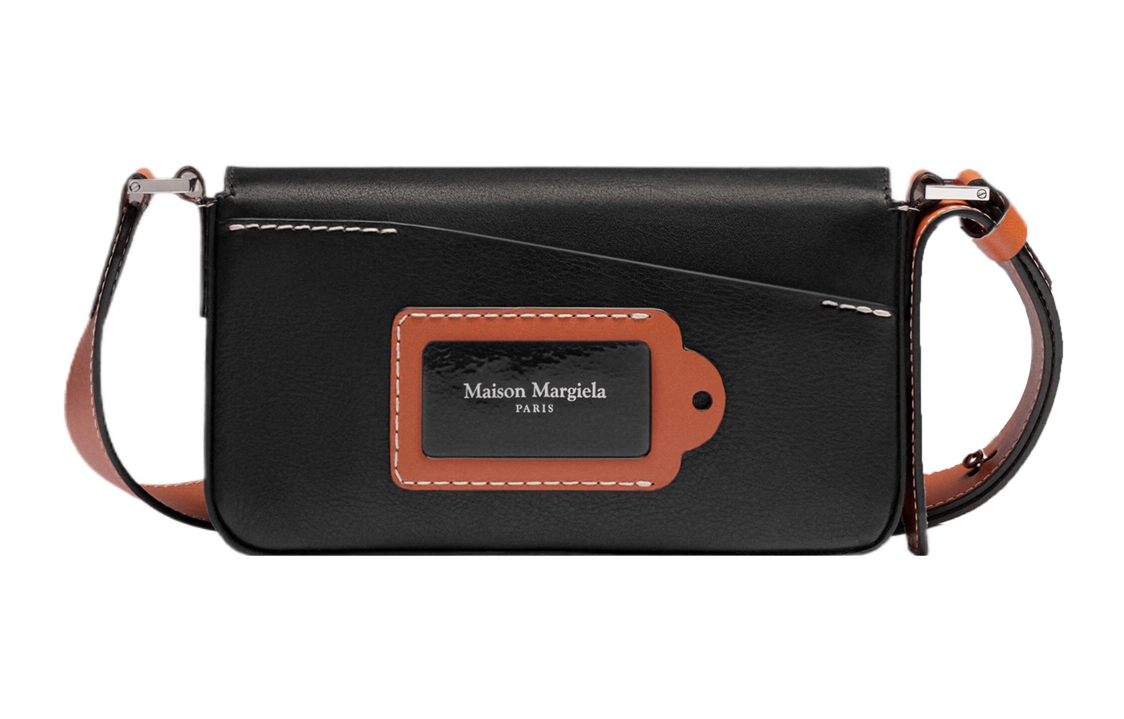 

Maison Margiela Женская сумка через плечо из телячьей кожи, черная