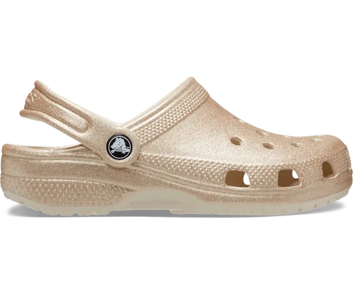 

Классические блестящие сабо Crocs детские, цвет Champagne Glitter