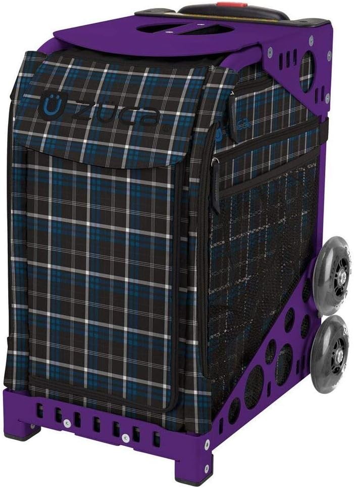 

Спортивная сумка-вкладыш ZUCA Imperial Plaid с фиолетовой рамой и мигающими колесами