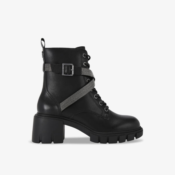 

Ботинки из кожи Ignite с ремешками, украшенные кристаллами Carvela, черный