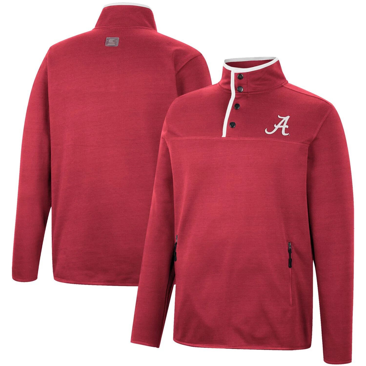 

Мужская куртка на четверть кнопки Crimson Alabama Crimson Tide Rebound Colosseum