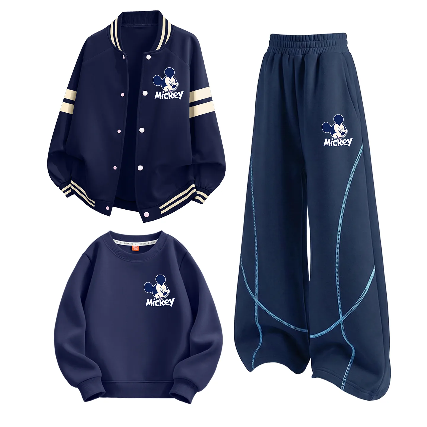 Детская повседневная спортивная футболка с круглым вырезом Disney, Dazzle Eye K Navy Blue+Dazzle Eye K Navy Blue+Dazzle Eye K Navy Blue