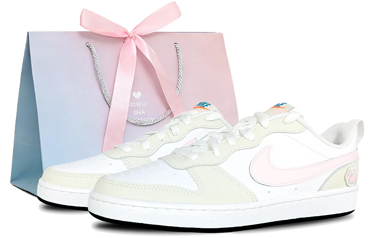 Кроссовки для скейтбординга Court Borough 2 Kids, унисекс Nike, Pink White (Shopping Bag)