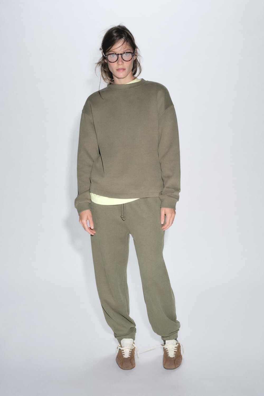 

Мягкая толстовка ZARA, светлый хаки