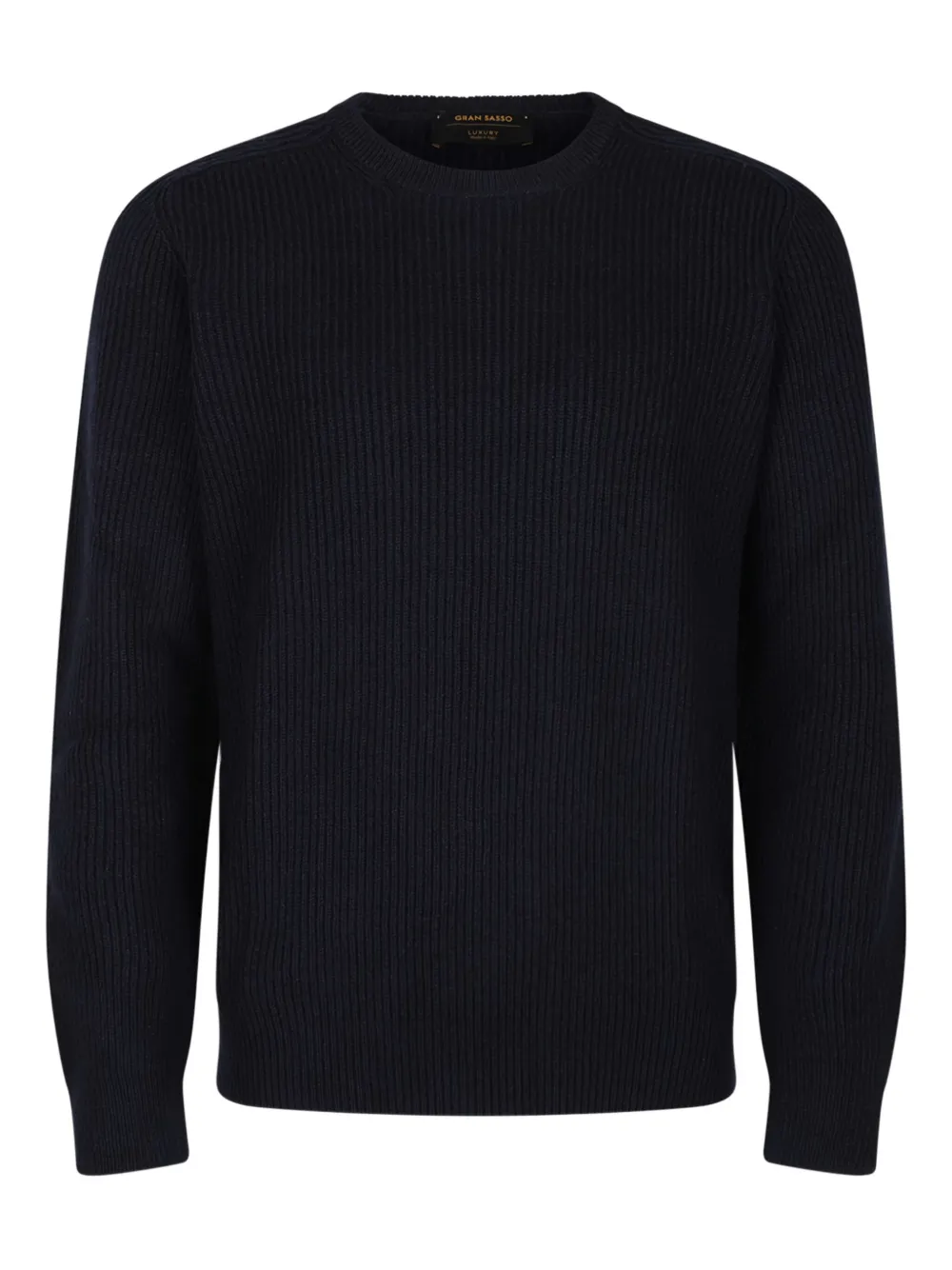 

Ребристый свитер с круглым вырезом Gran Sasso, черный