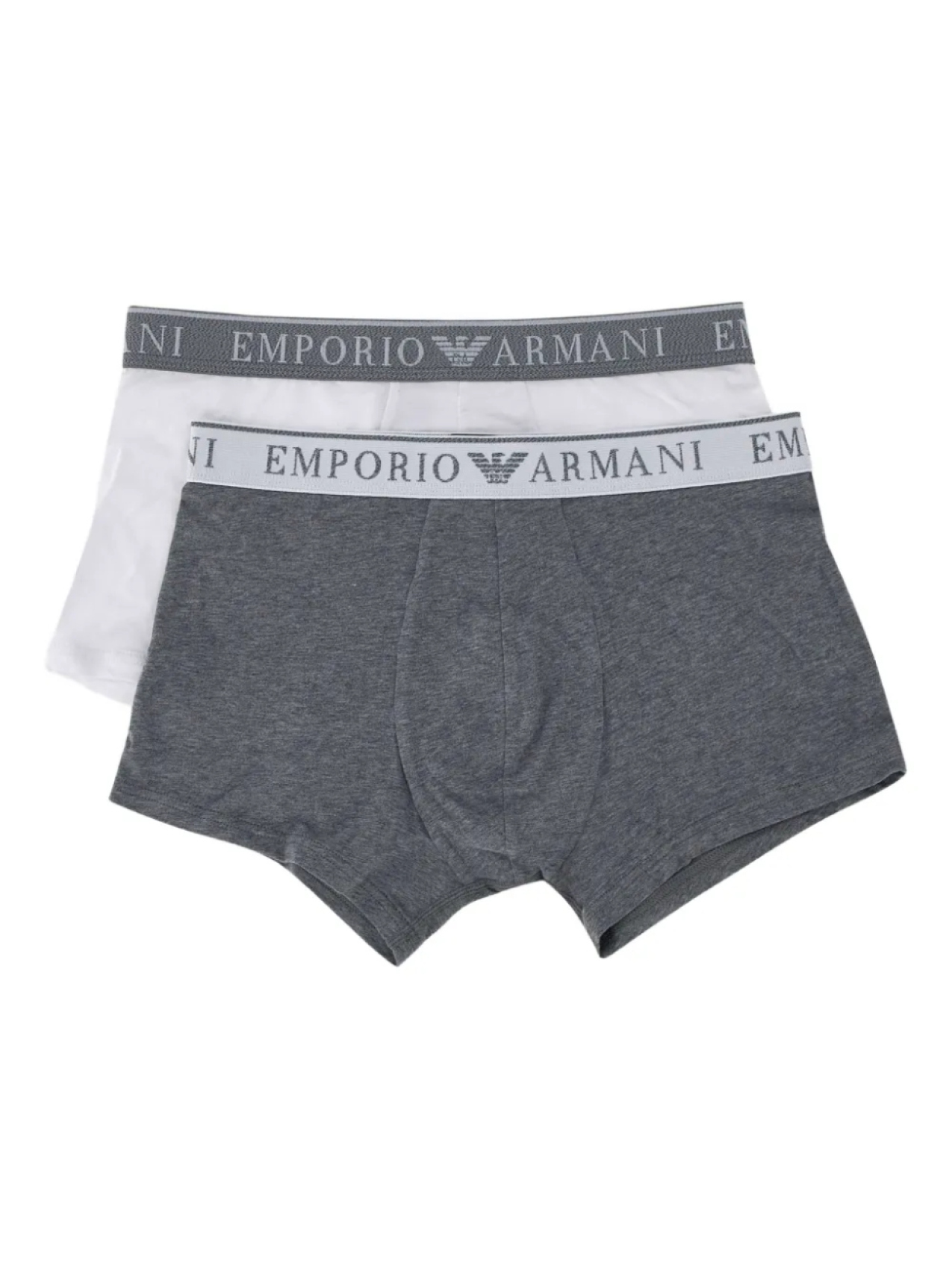

Боксеры с логотипом на поясе (упаковка из двух шт.) Emporio Armani, белый