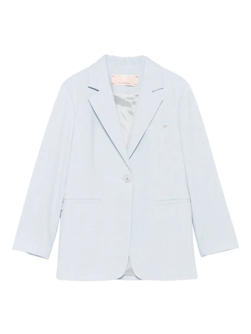 

Однобортный блейзер с бантом Elisabetta Franchi La Mia Bambina, синий