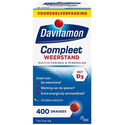 

Полная устойчивость - Мультивитамины и минералы - 400 Драже Davitamon