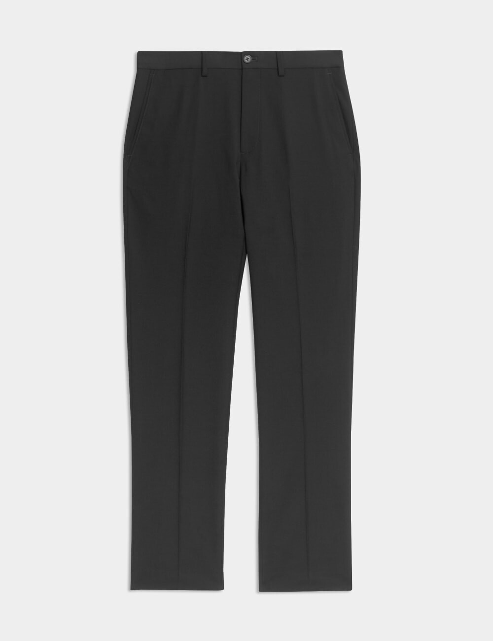 

Брюки классического кроя из смеси шерсти Marks & Spencer, черный