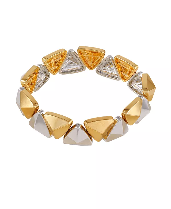 

Двухцветный массивный эластичный браслет T Tahari, two-tone