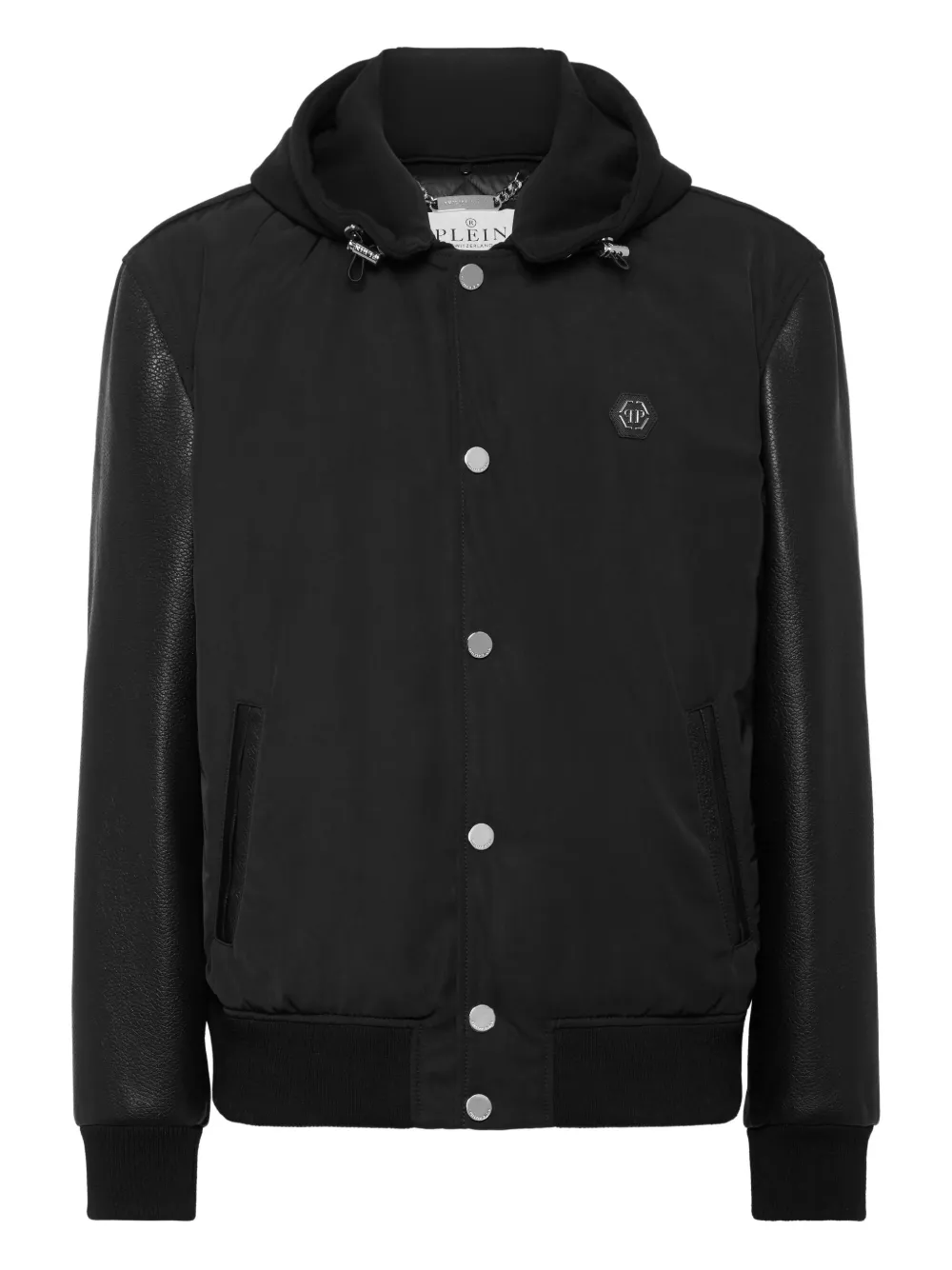 

Бомбер с капюшоном Philipp Plein, черный