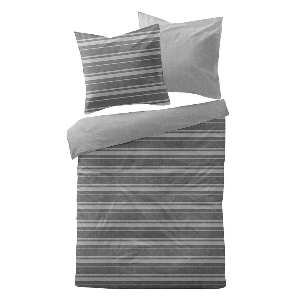 

Dream Sleep Melange тонкое фланелевое постельное белье Konstanz 200x220 см + 2x 80x80 см антрацит-серый Traumschlaf