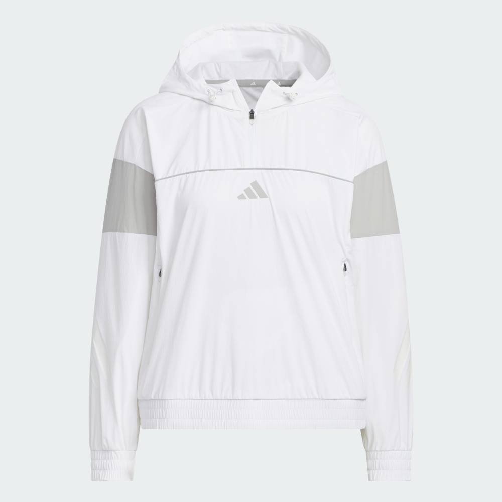 Толстовка с застежкой-молнией на четверть длины и длинными рукавами Adidas, white — фото 4