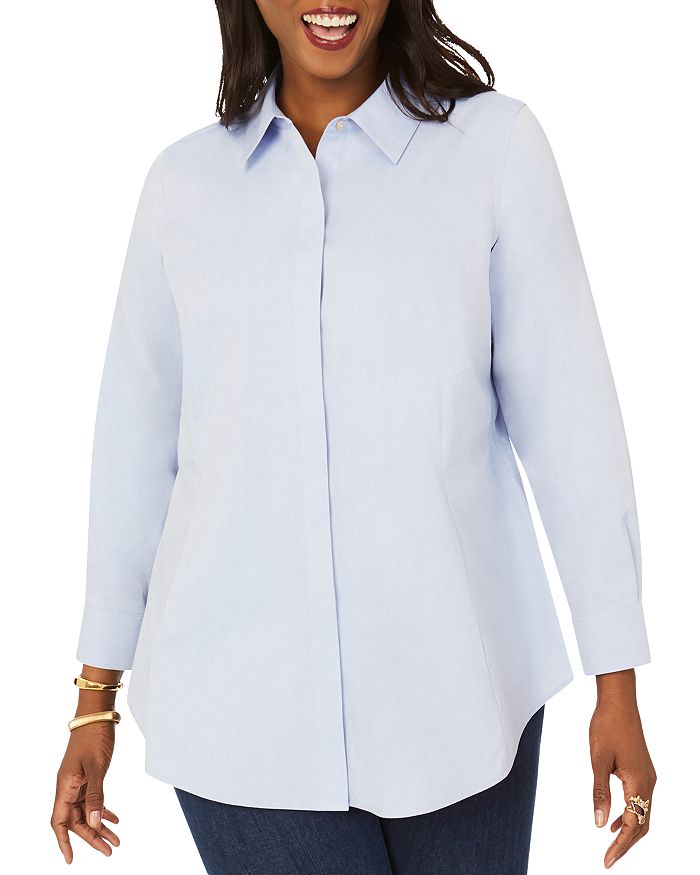 

Туника Cici без глажки Foxcroft Plus, синий