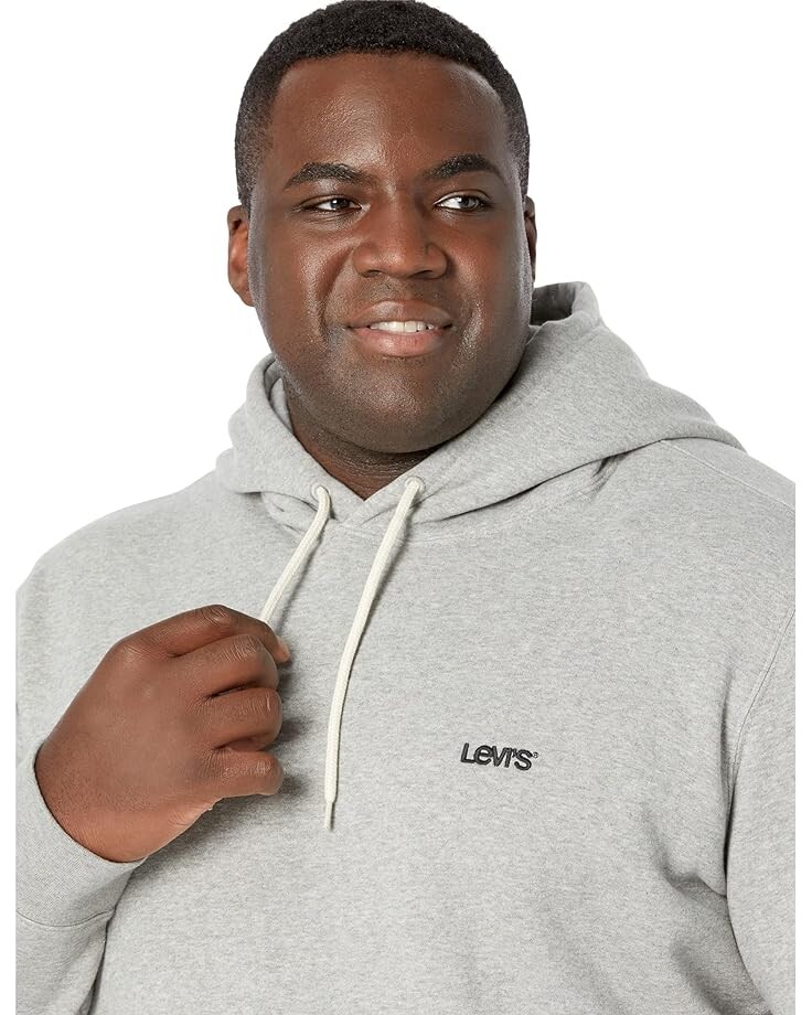 Худи Levi's Mens Big & Tall Logo, цвет Mid Tone Grey Heather — фото 3