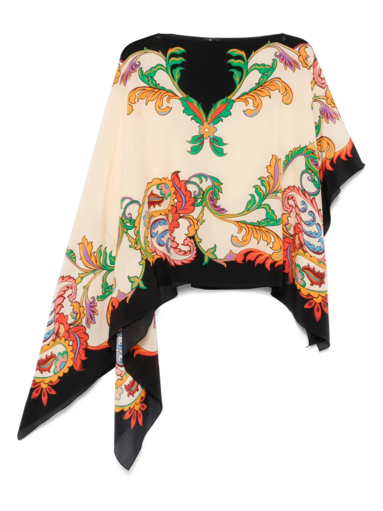 

Пончо ETRO с узором пейсли, нейтральный