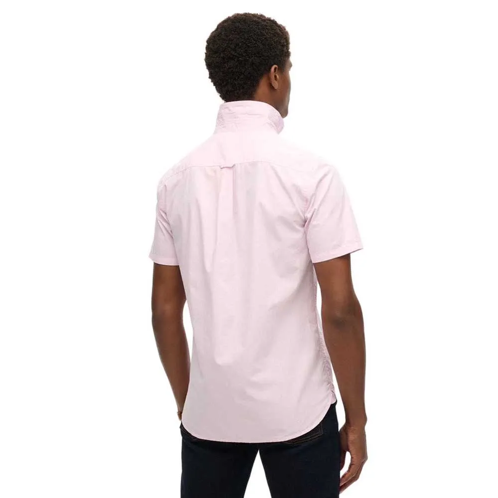 Рубашка с коротким рукавом Superdry Premium Uni Oxford, розовый — фото 2