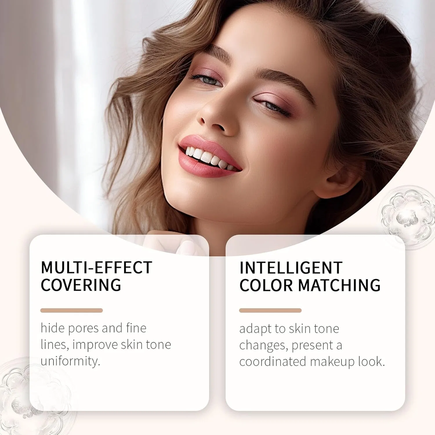 Тональный крем Color Control Foundation с технологией изменения цвета, No brand, 1 шт., средний оттенок кожи — фото 4