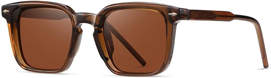 

Мужские солнцезащитные очки класса люкс в стиле ретро, ​​прозрачные очки, женские солнцезащитные очки в стиле панк с заклепками, солнцезащитные очки UV400 HVTVTLA, Brown Tea