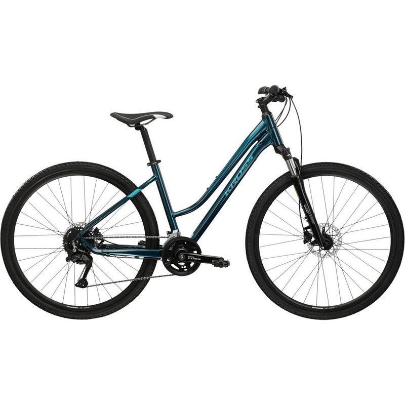 

Женский гибридный велосипед Kross Evado 5.0 Lady Turquoise/Green