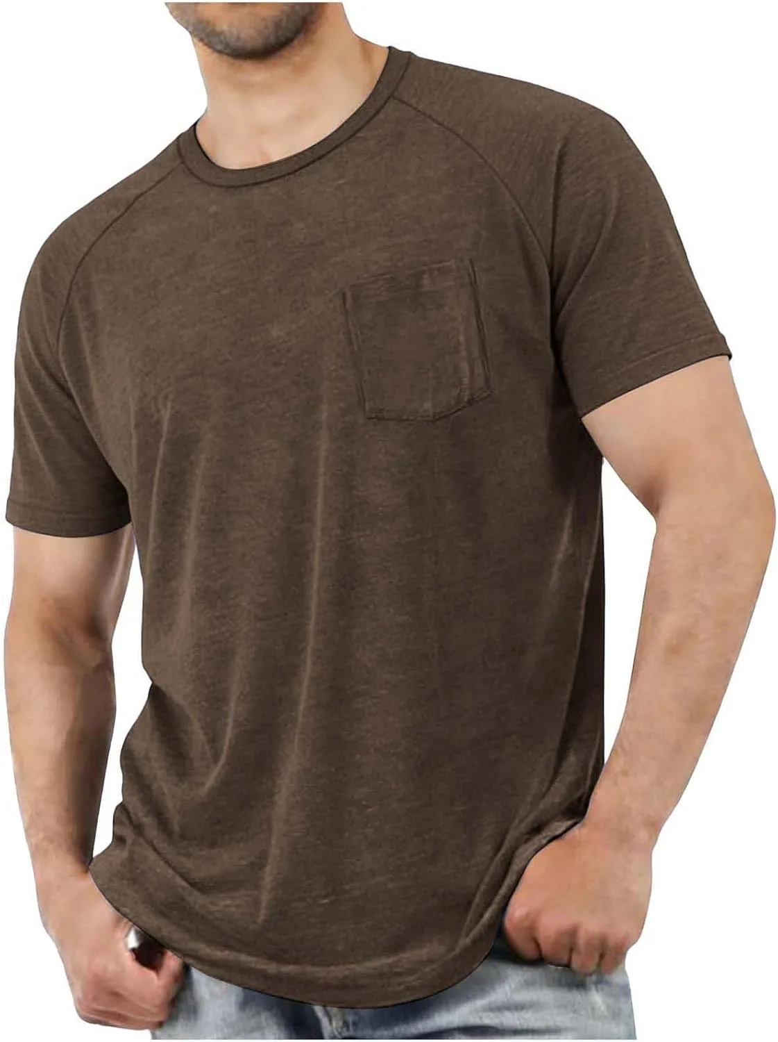 

Мужская футболка с коротким рукавом и нагрудным карманом