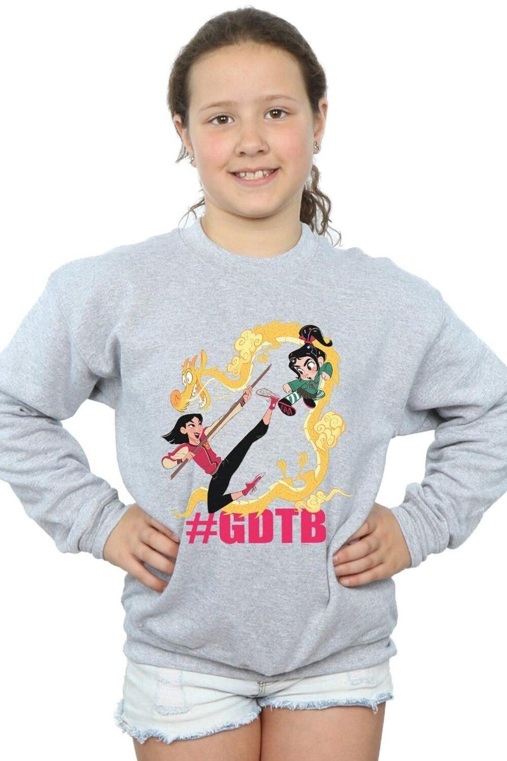 

Толстовка Wreck It Ralph Mulan And Vanellope Disney, серый
