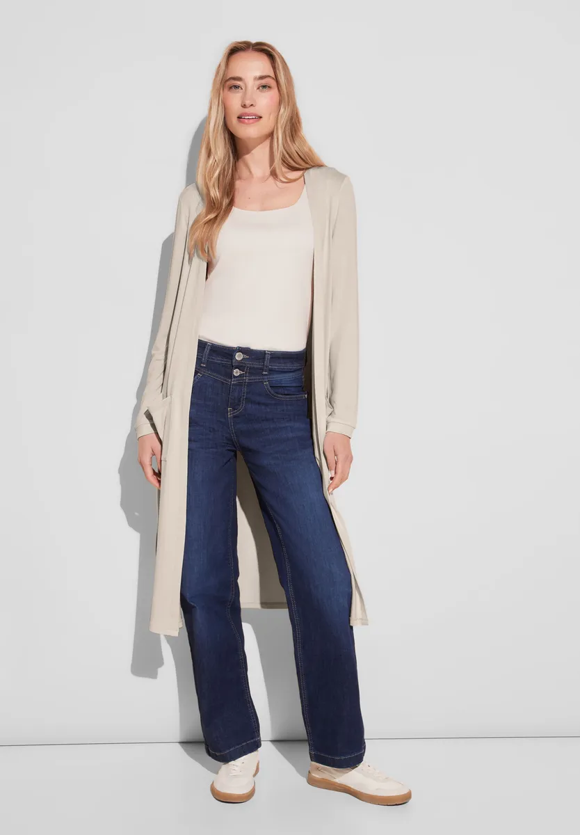 

Куртка-рубашка STREET ONE с разрезами по бокам внизу, бежевый