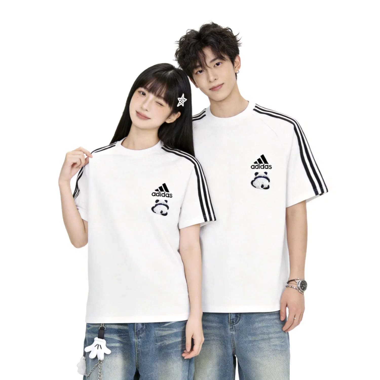 Футболка Adidas Chubby Panda белая — фото 3