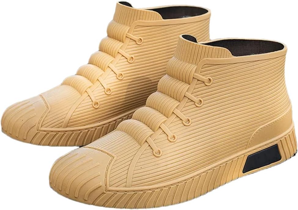 

Wjnvfioo Модные мужские и женские резиновые сапоги, сапоги до середины голени, водонепроницаемые ботинки, удобные, противоскользящие рыболовные обувь, хаки