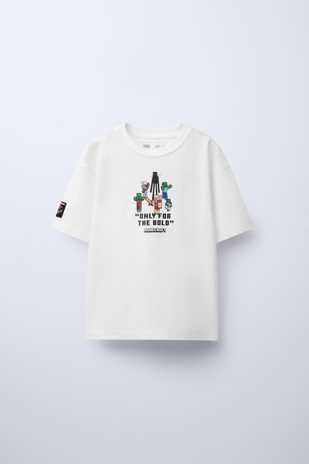 

Футболка minecraft mojang ab. ZARA, устрично-белый
