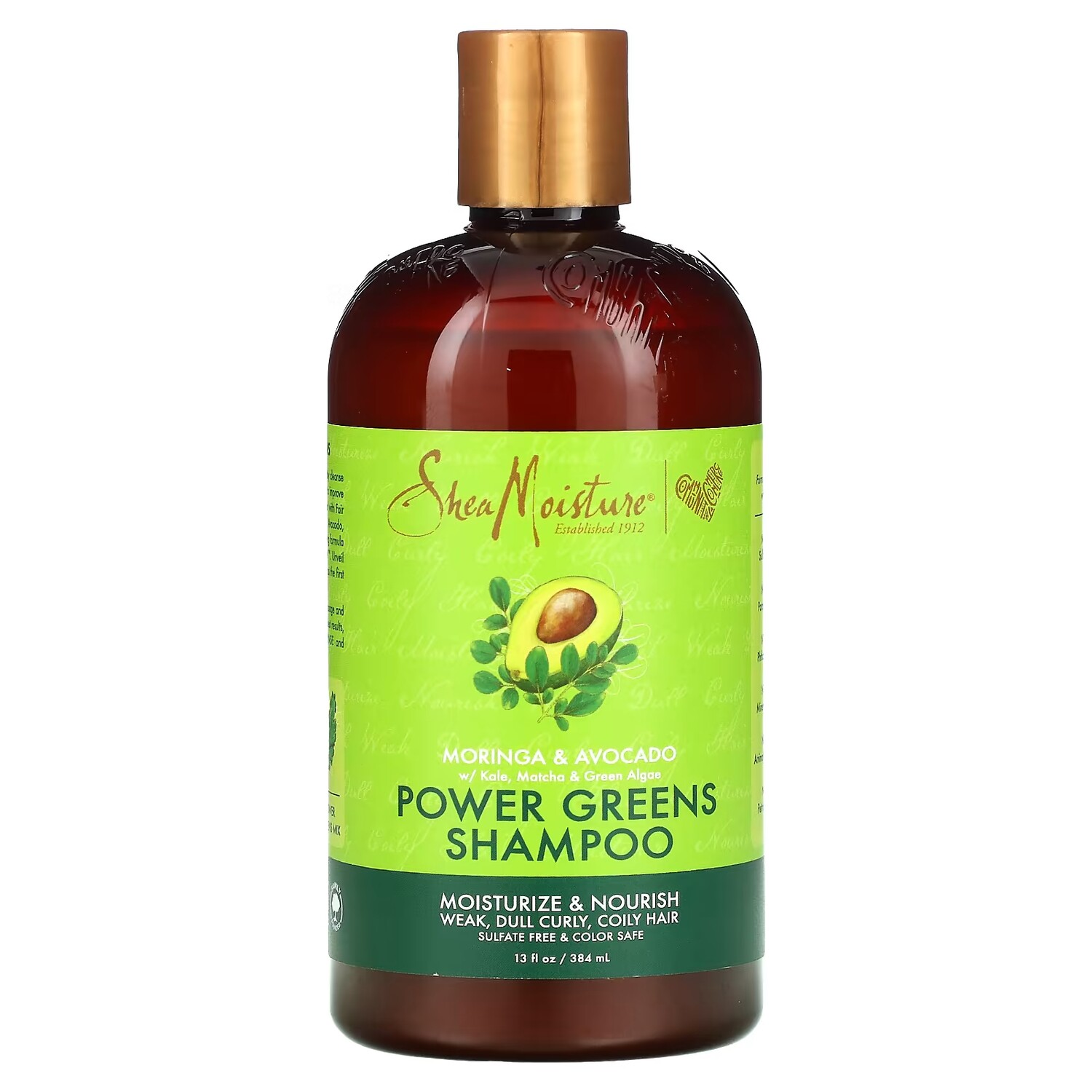 

SheaMoisture Power Greens Шампунь Моринга и Авокадо, 13 жидких унций (384 мл)