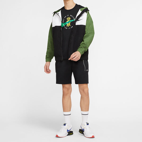 Футболка спортивная легкие уютные с коротким рукавом Nike, черный — фото 4
