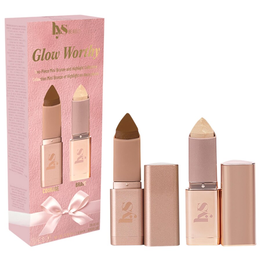 

Мини-набор Glow Worthy Light (бронзер и хайлайтер) из 2 предметов LYS Beauty, 0.09oz/2.5g, Strength/Brave