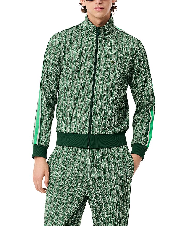 

Куртка-толстовка с молнией спереди и принтом "Monogram" Lacoste, зеленый