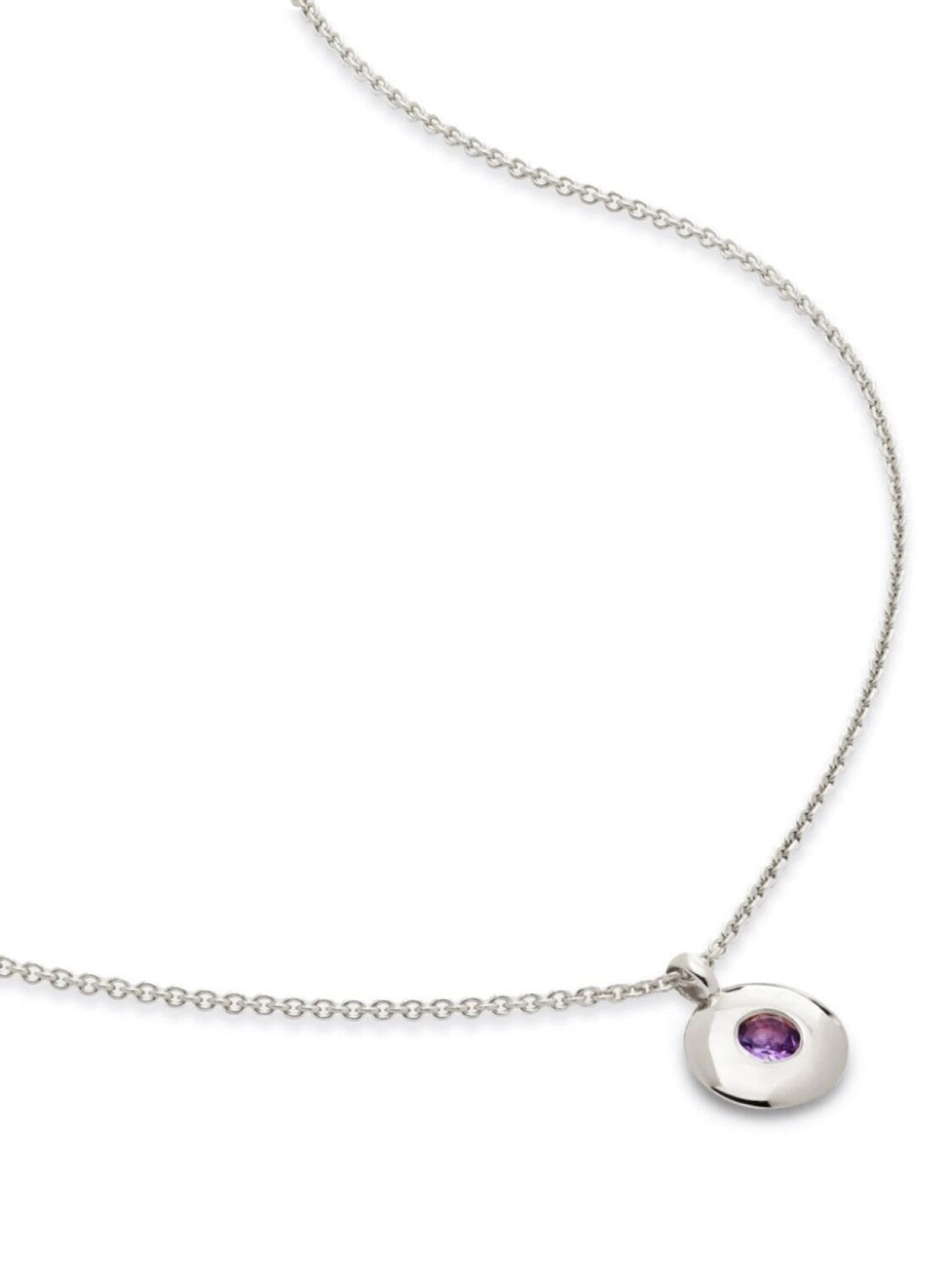 

Колье February Birthstone с подвеской Monica Vinader, серебряный