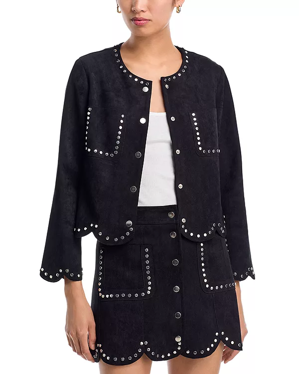 

Куртка из искусственной замши - эксклюзив Aqua, черный